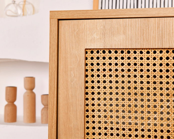 Hanah Home Hazeran Multi Armario Multiusos en Roble